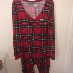 Cute Plaid Pink/VS Onsie (Womens L)